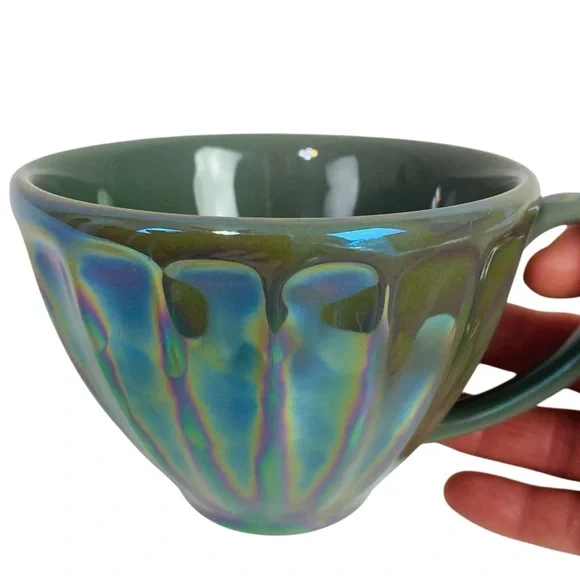 Anthropologie Luster Latte Iridescent Tea Mug - Picture 2 of 7